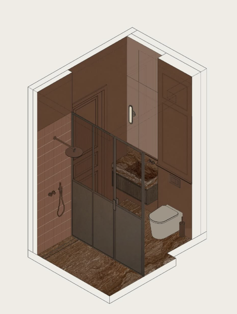 Ristrutturazione bagno idee - modello 3d